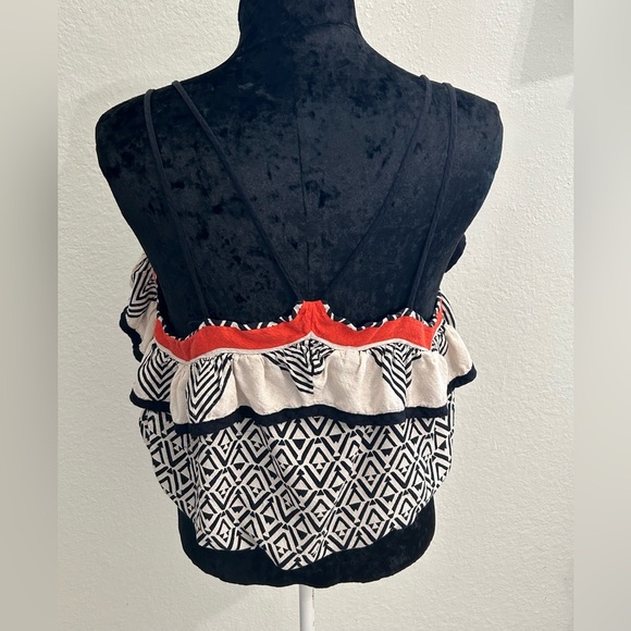 Free People Boho Print Ruffle Blouse - Picture 4 of 9